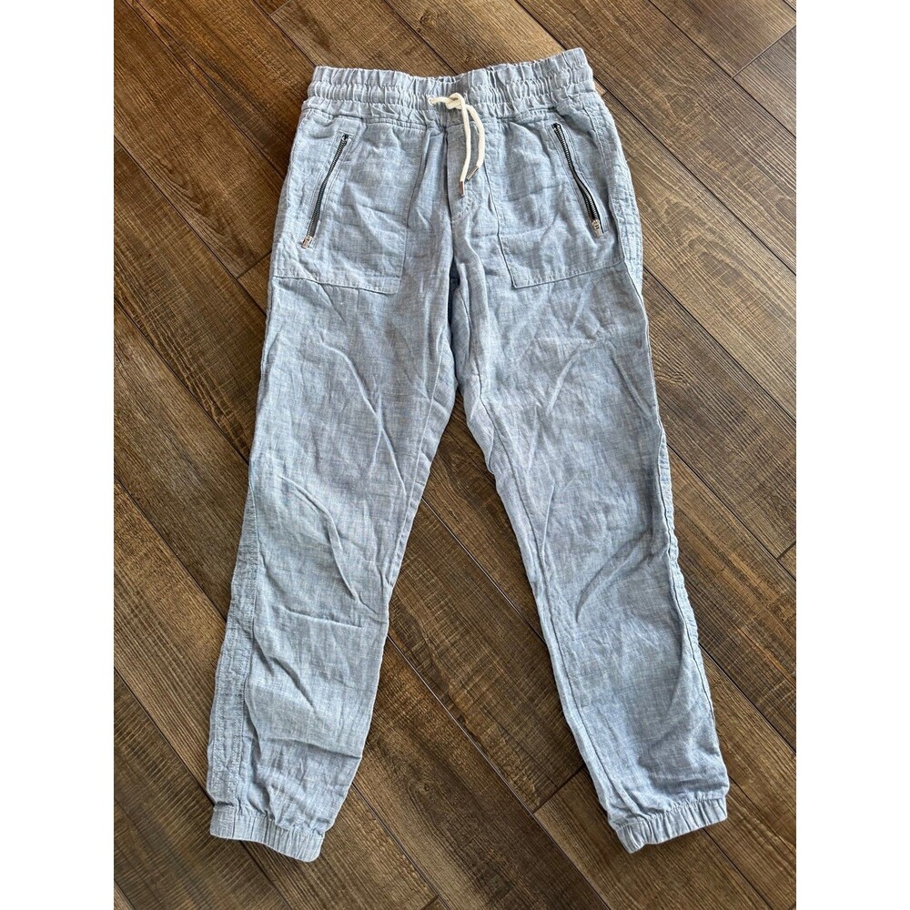 Athleta Cabo Linen Joggers Sz. 0 Blue